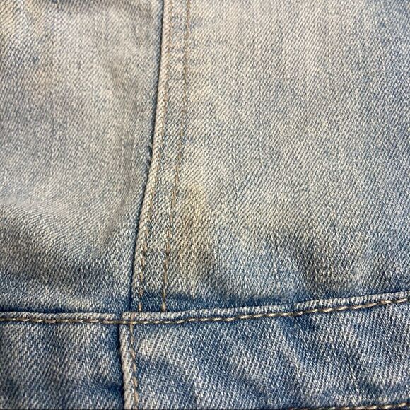 CAT & JACK, Juniors/Girls XL, Bib Overalls, Denim, Blue, Button Straps,4 Pockets - Picture 4 of 10